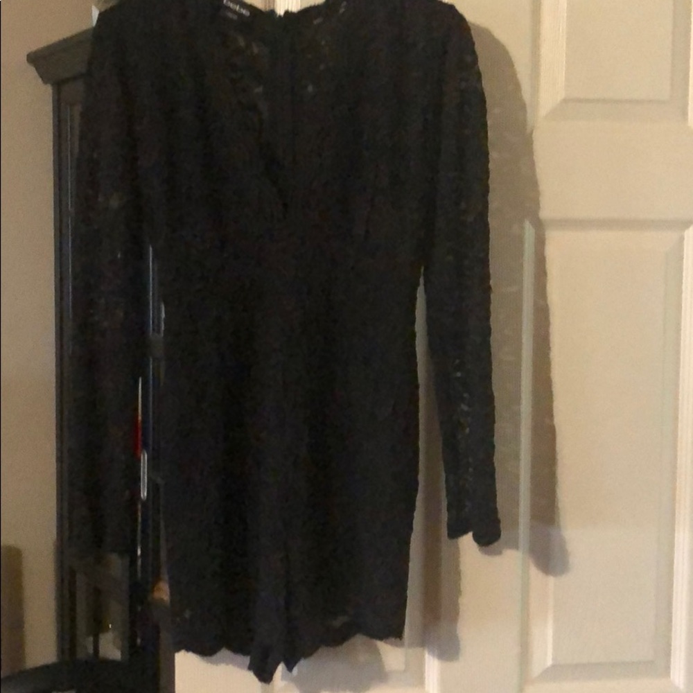 Sexy Black lacey , Long sleeves romper